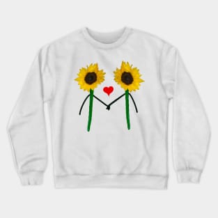 The Best Valentine’s Day Gift ideas 2022, Sunflowers holding hands, Valentine’s Day box idea, what to get a guy for valentines day Crewneck Sweatshirt